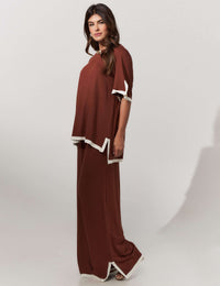 Conjunto Vicenza Palmira Marrom Tamara