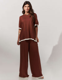 Conjunto Vicenza Palmira Marrom Tamara