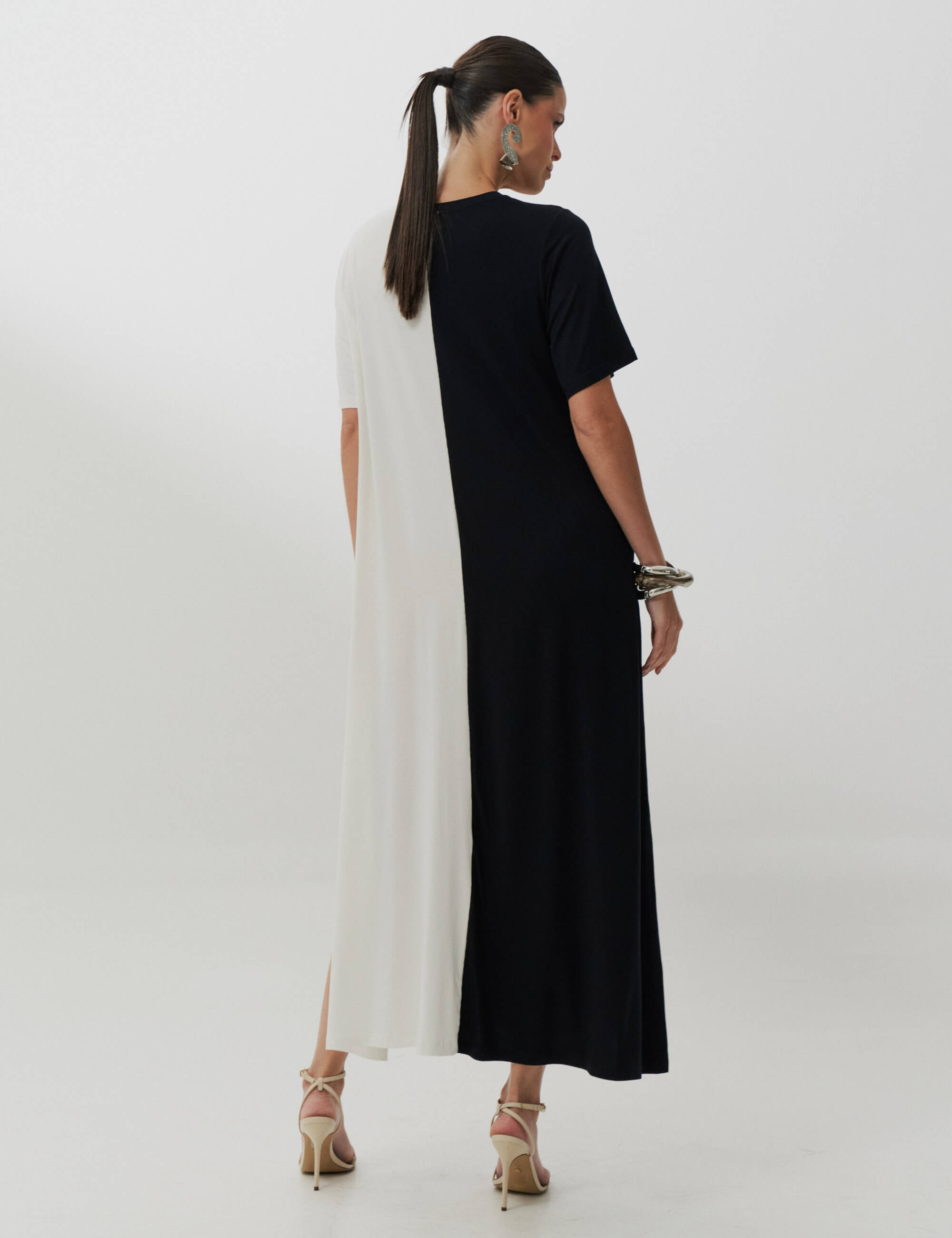 Vestido Pruella Preto/ Off white