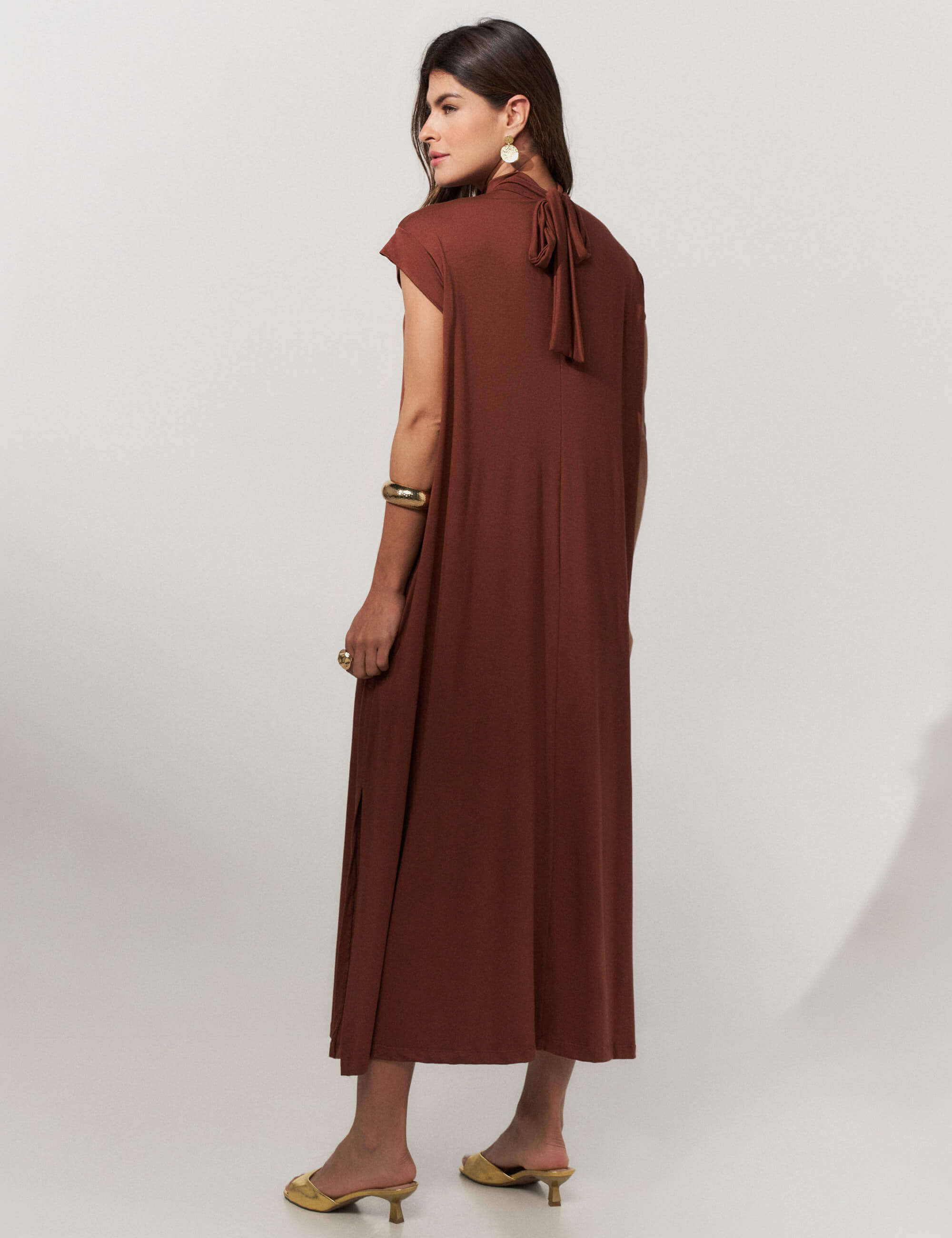 Vestido Petula Marrom Tamara