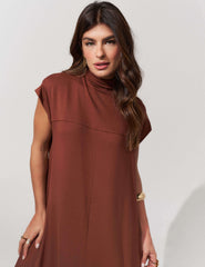 Vestido Petula Marrom Tamara