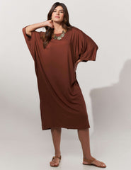 Vestido Pura Marrom Tamara