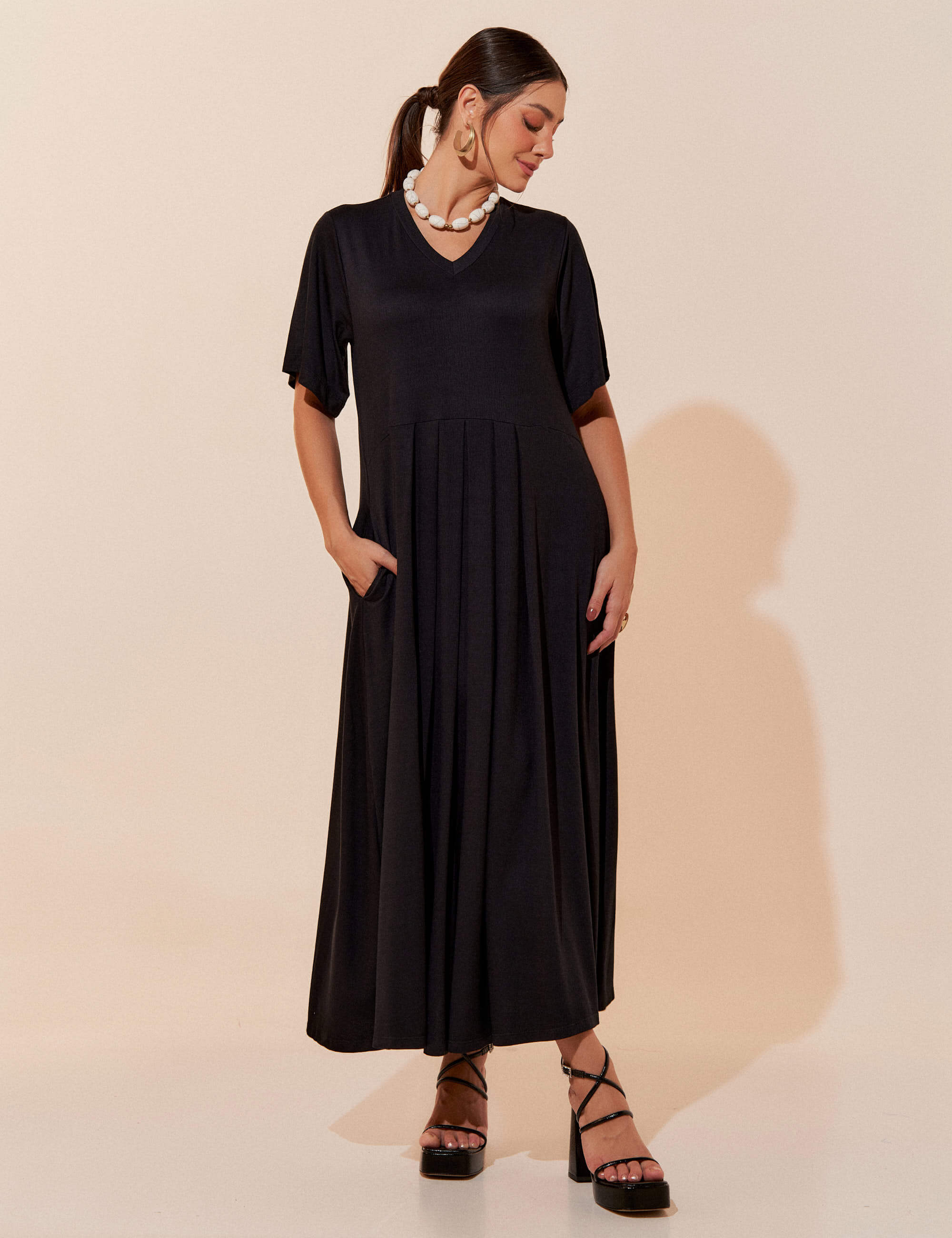 Vestido Vicenza Penne Preto