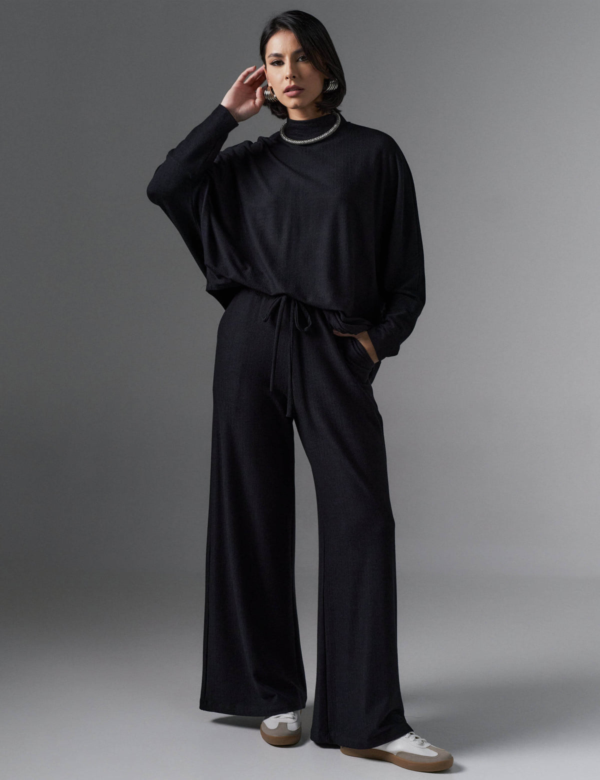 Conjunto Creponado Raquel Preto