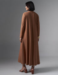 Vestido Creponado Regia Caramelo Nougat