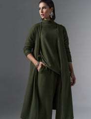 Cardigan Creponado Risa Verde Country