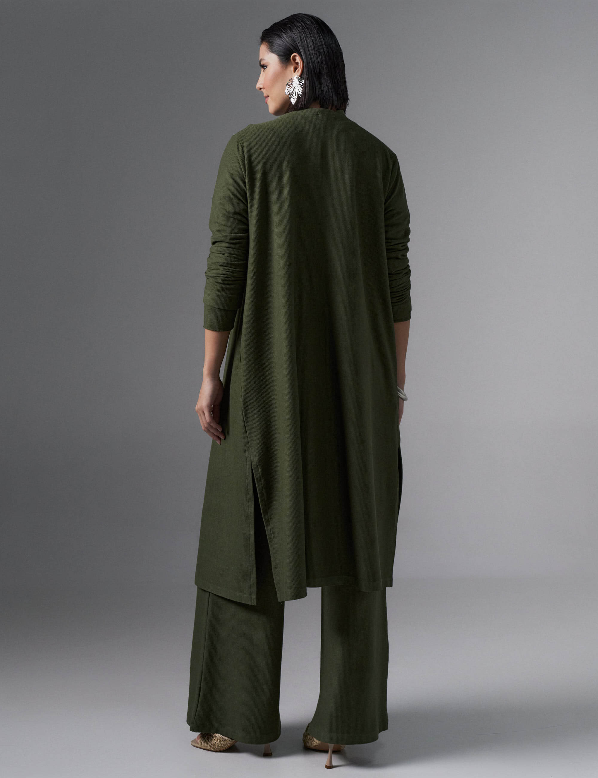 Cardigan Creponado Risa Verde Country