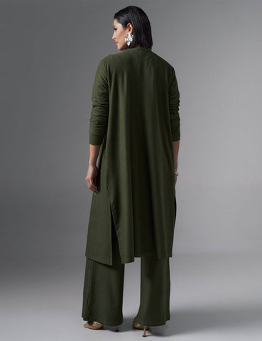 Cardigan Creponado Risa Verde Country