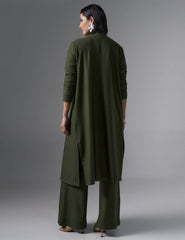 Cardigan Creponado Risa Verde Country