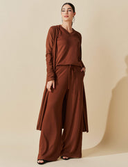 Cardigan Creponado Risa Marrom Tamara