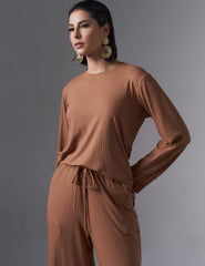 Conjunto Canelado Raven Caramelo Nougat