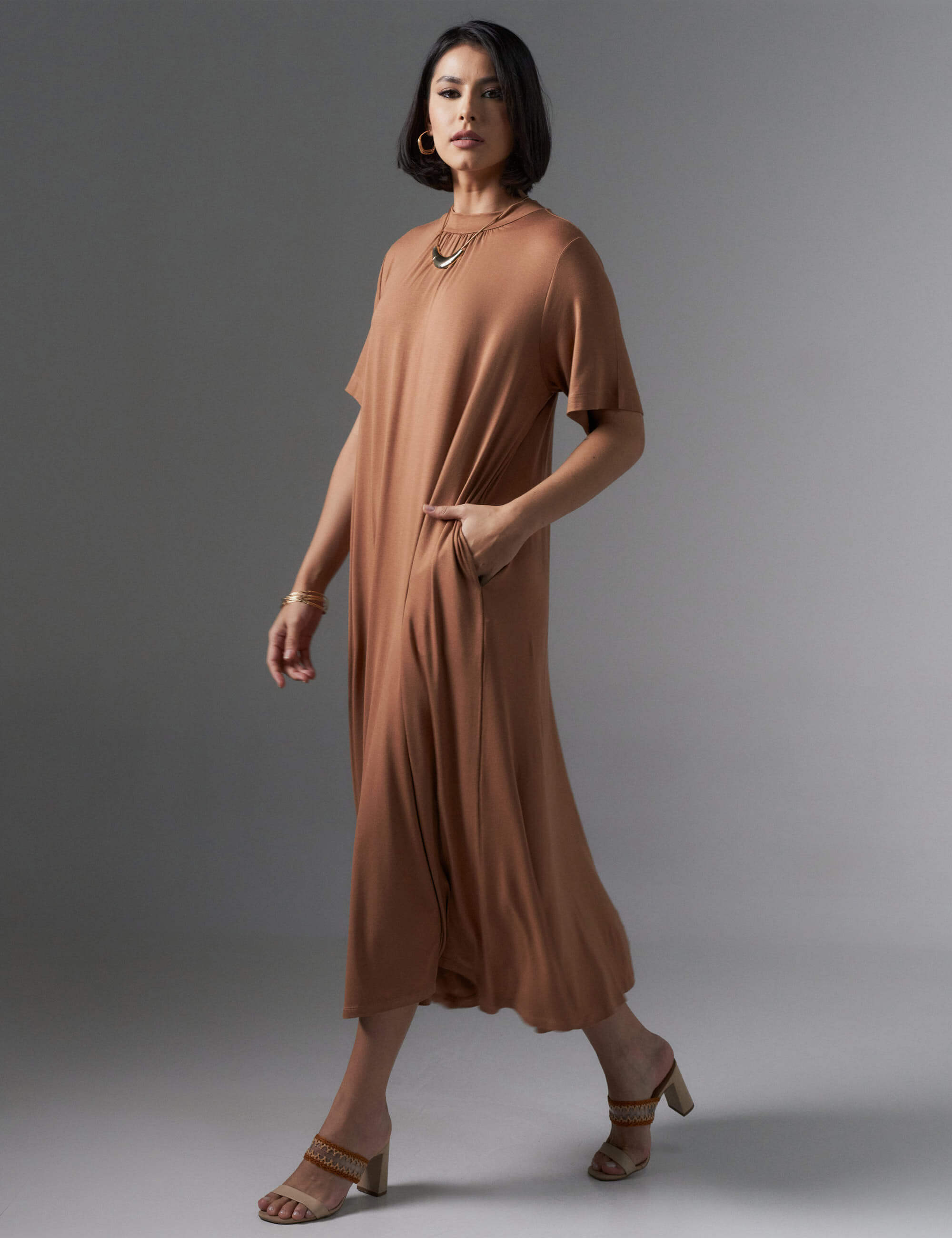 Vestido Rebeca Caramelo Nougat