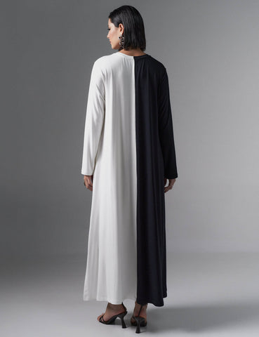 Vestido Roxana Preto/ Off white