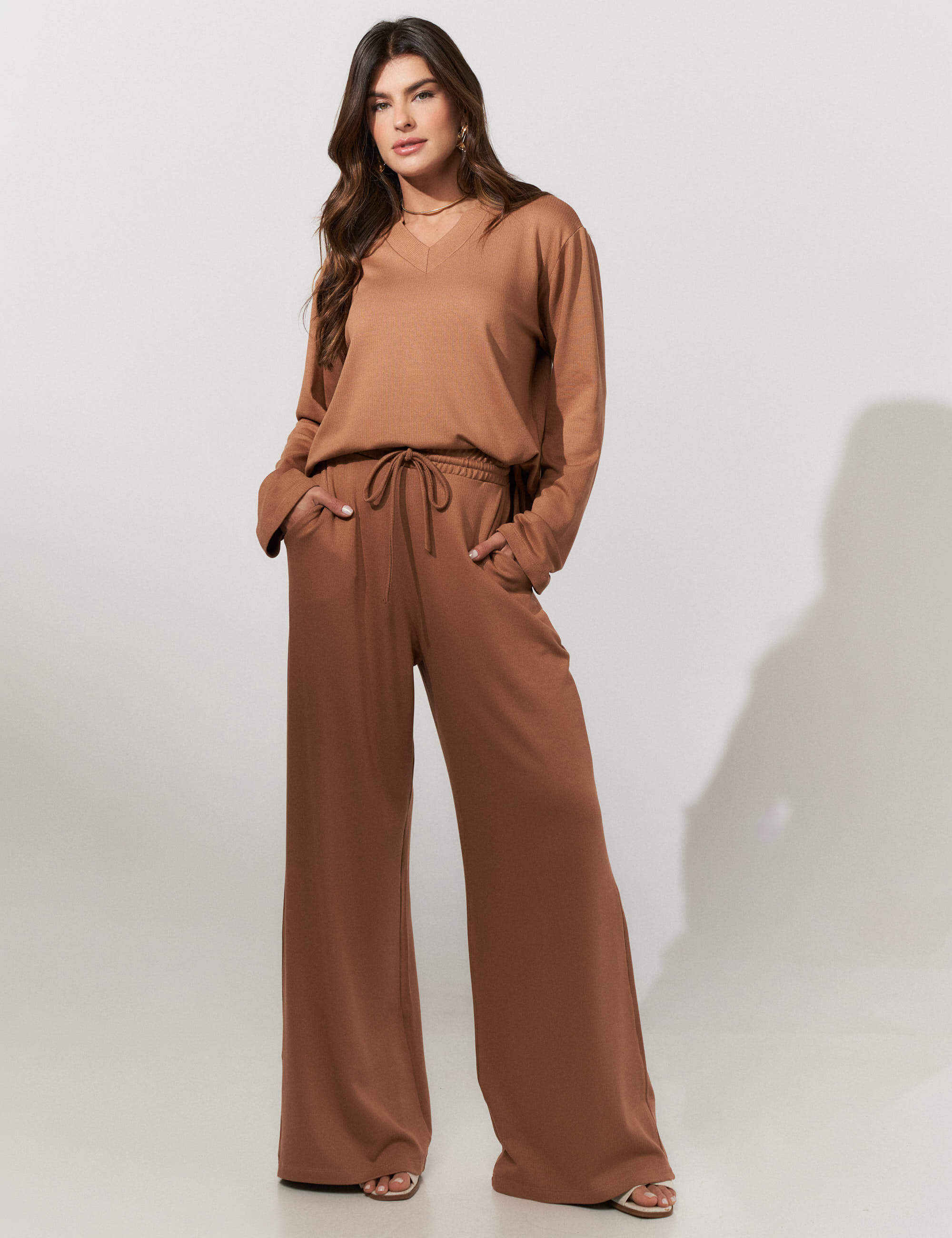 Blusa Copenhagem Sarah Mocha Mousse