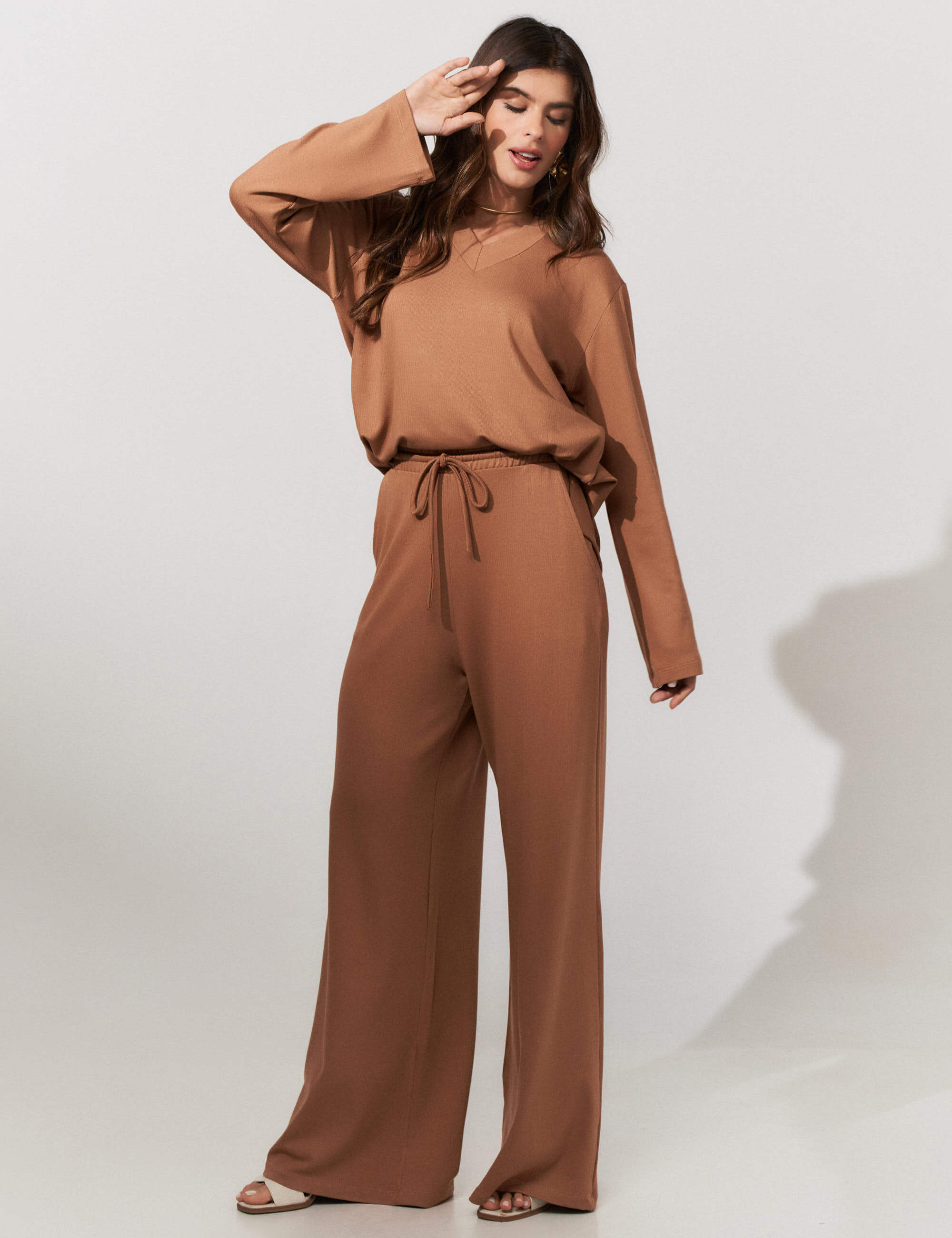 Blusa Copenhagem Sarah Mocha Mousse