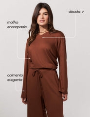 Blusa Copenhagem Sarah Marrom Tamara