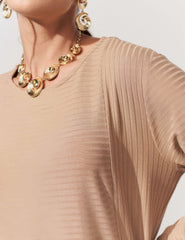 Conjunto Canelado Scarlet Bege Awake
