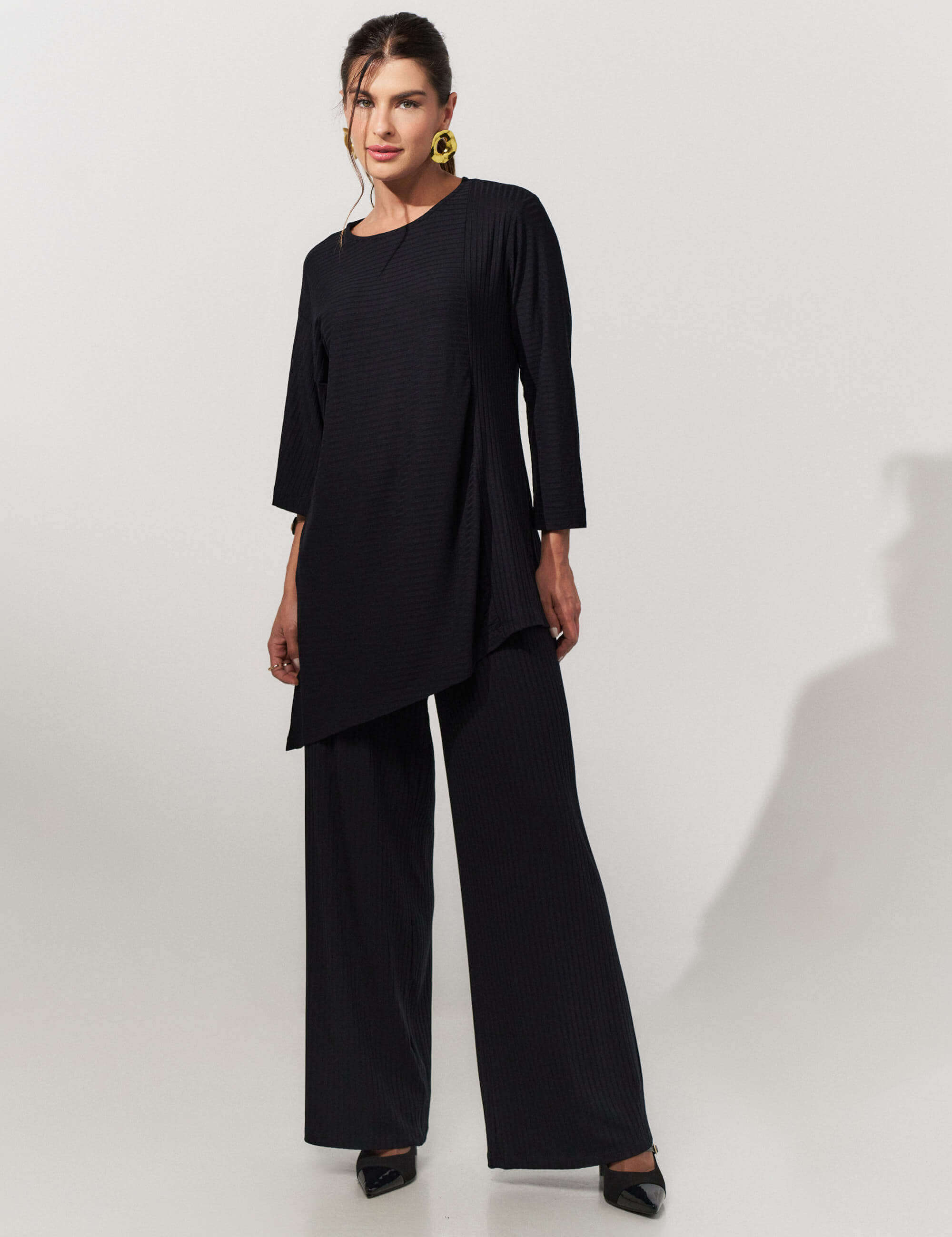 Conjunto Canelado Scarlet Preto