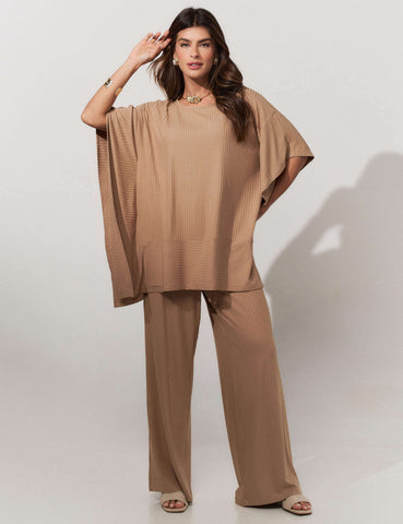 Conjunto Canelado Safira Bege Awake