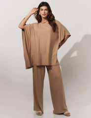 Conjunto Canelado Safira Bege Awake