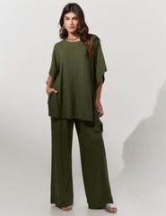 Conjunto Canelado Safira Verde Country