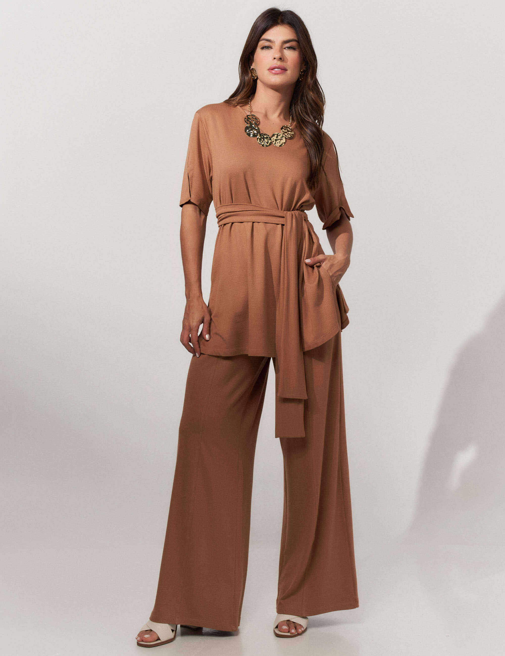 Conjunto Vicenza Sadie Caramelo Nougat