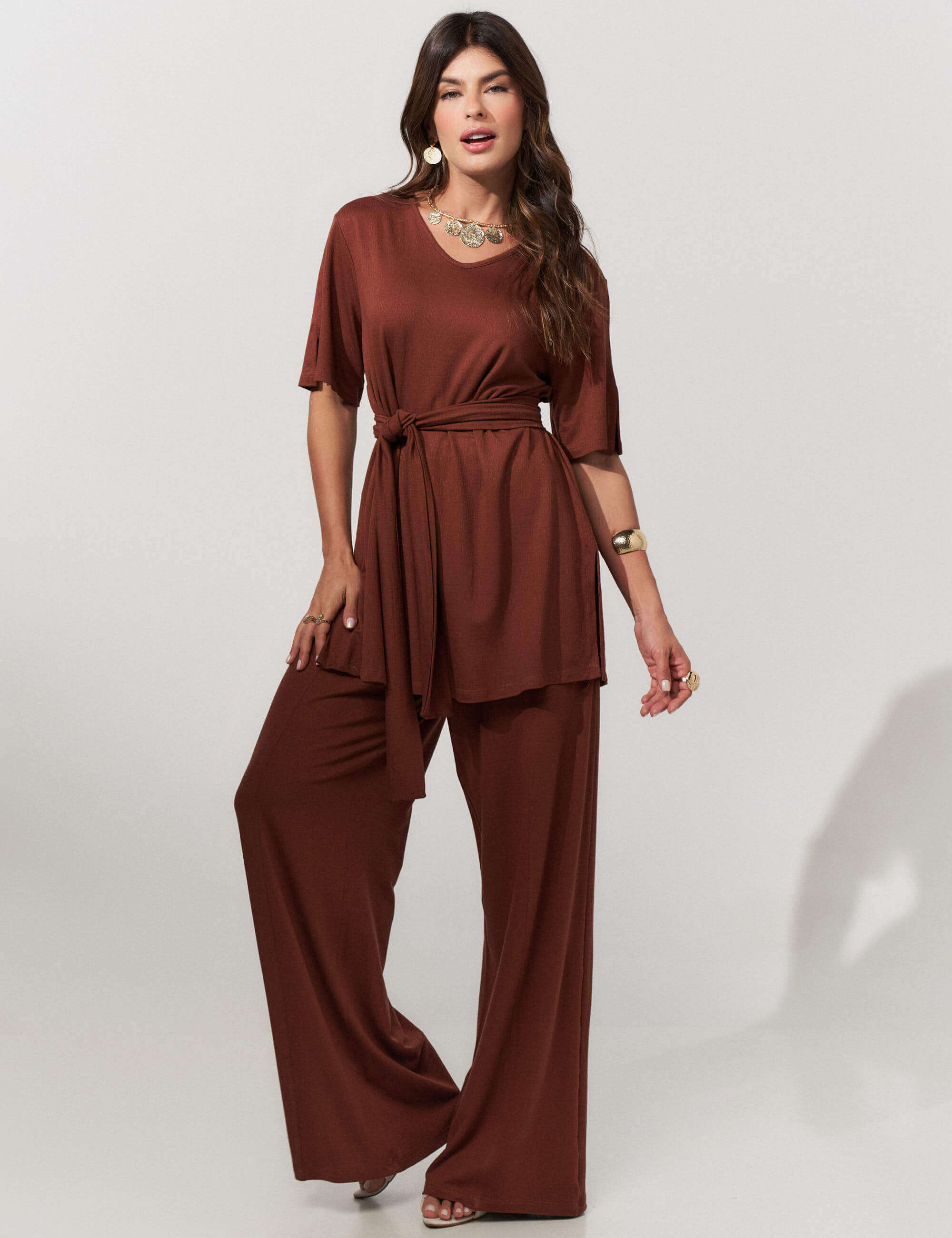Conjunto Vicenza Sadie Marrom Tamara