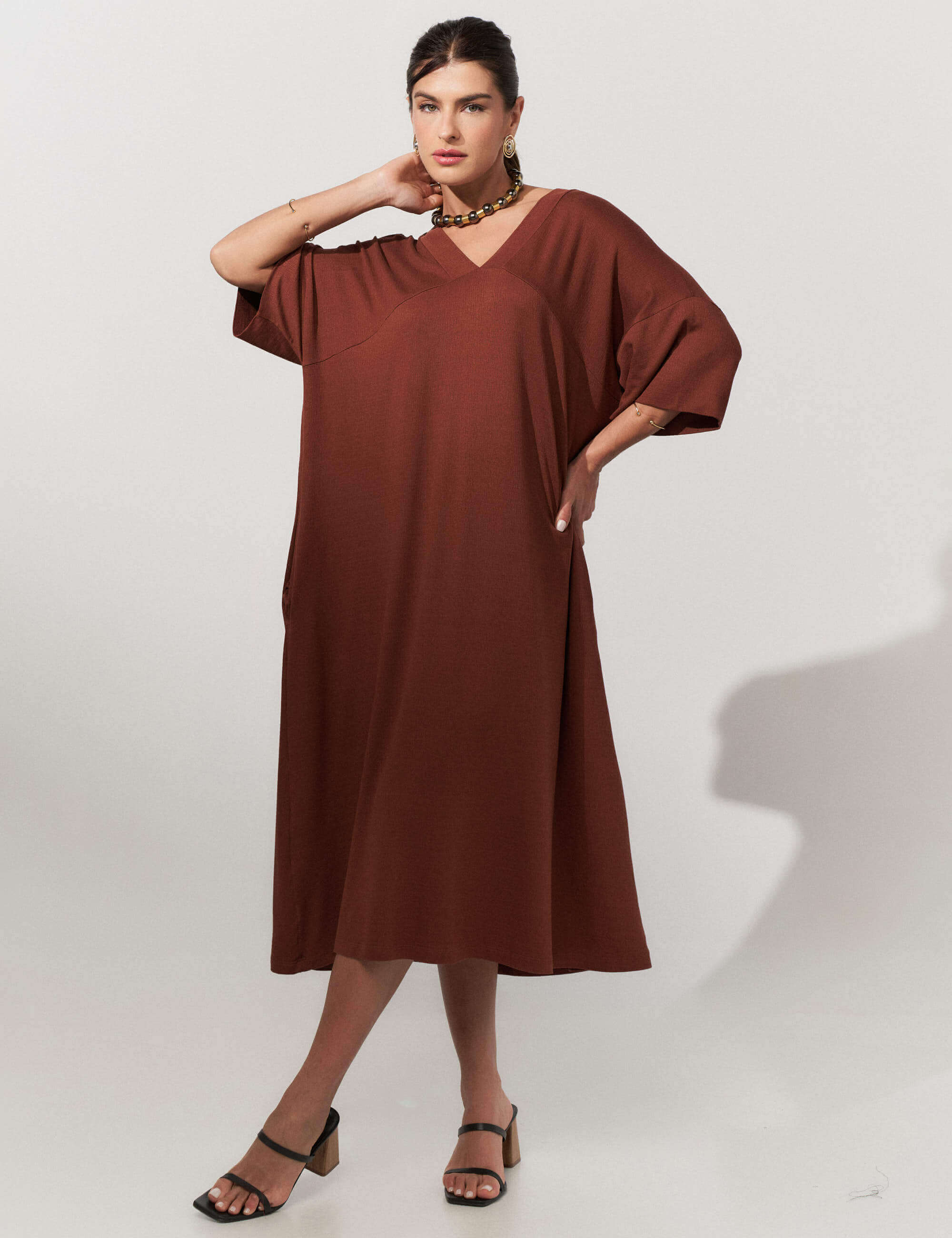 Vestido Vicenza Sofia Marrom Tamara
