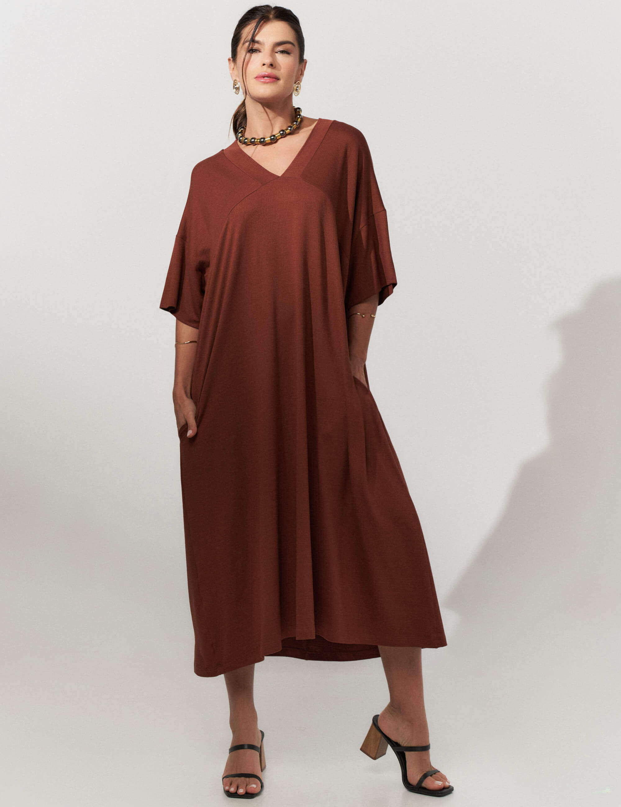 Vestido Vicenza Sofia Marrom Tamara