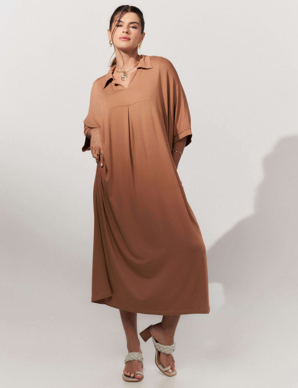 Vestido Samira Caramelo Nougat
