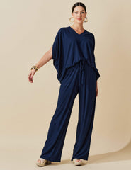 Conjunto Canelado Tessa Azul Marinho