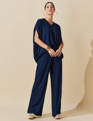 Conjunto Canelado Tessa Azul Marinho