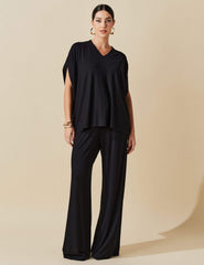 Conjunto Canelado Tessa Preto