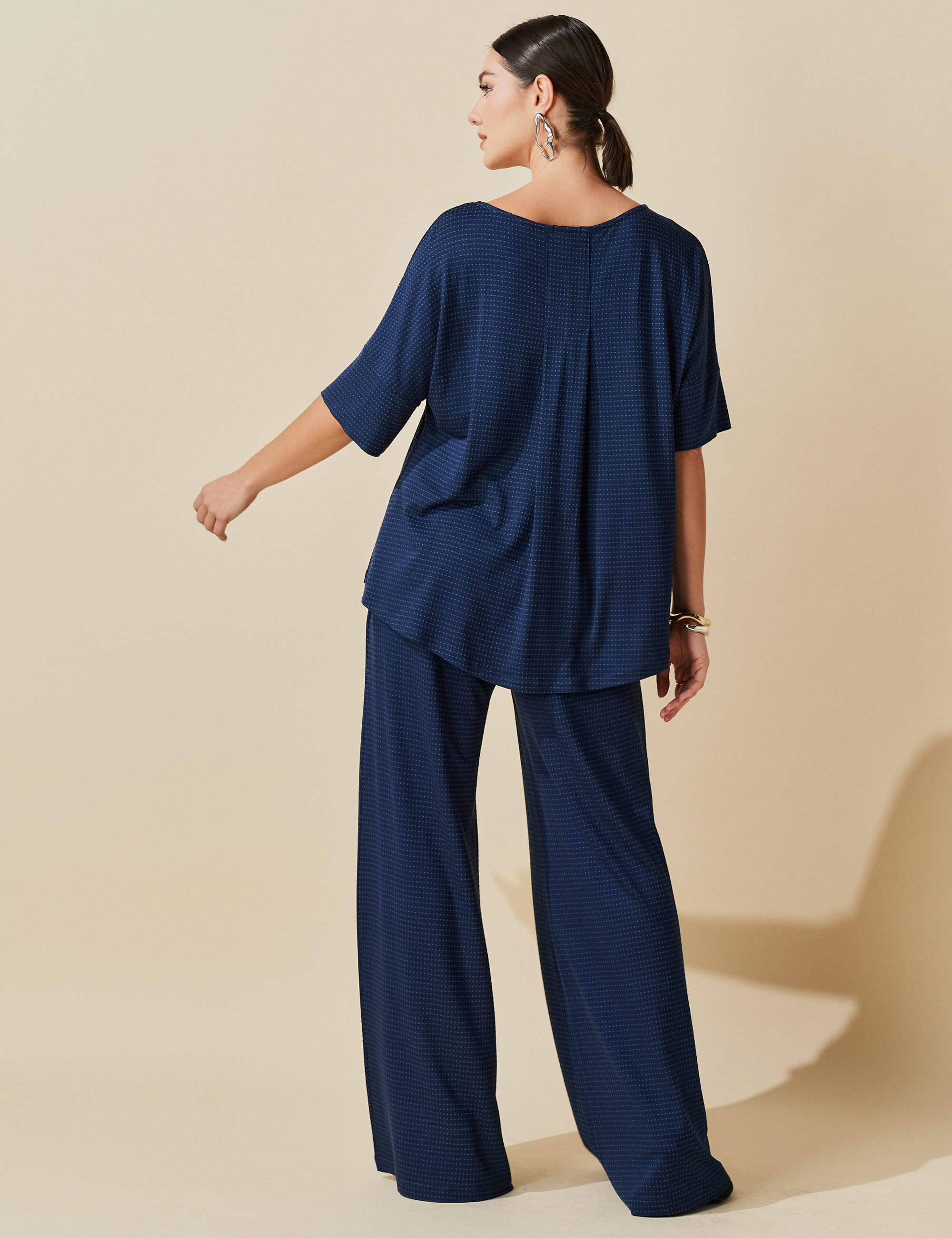 Conjunto Poá Talia Azul Marinho