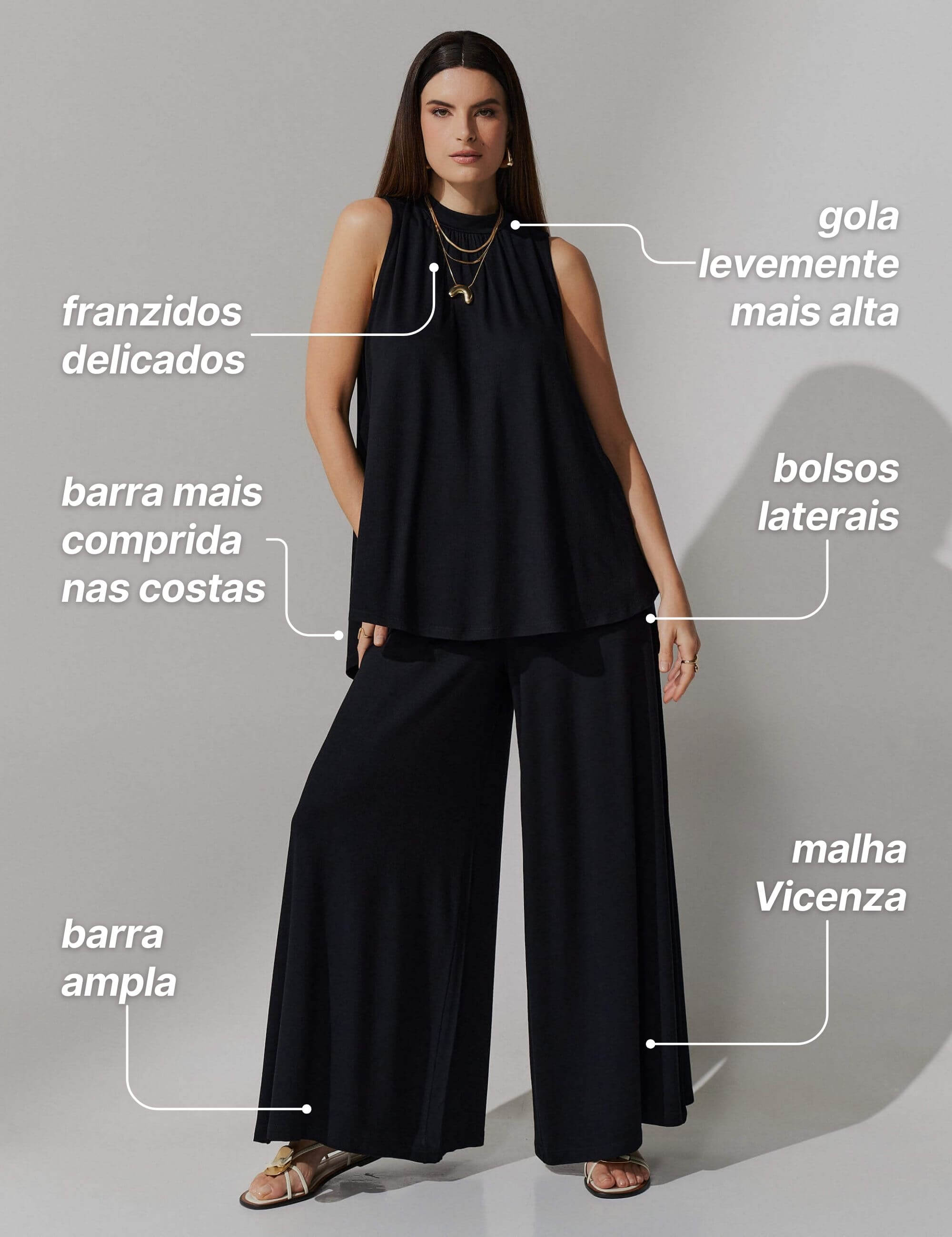 Conjunto Vicenza Teodora Preto