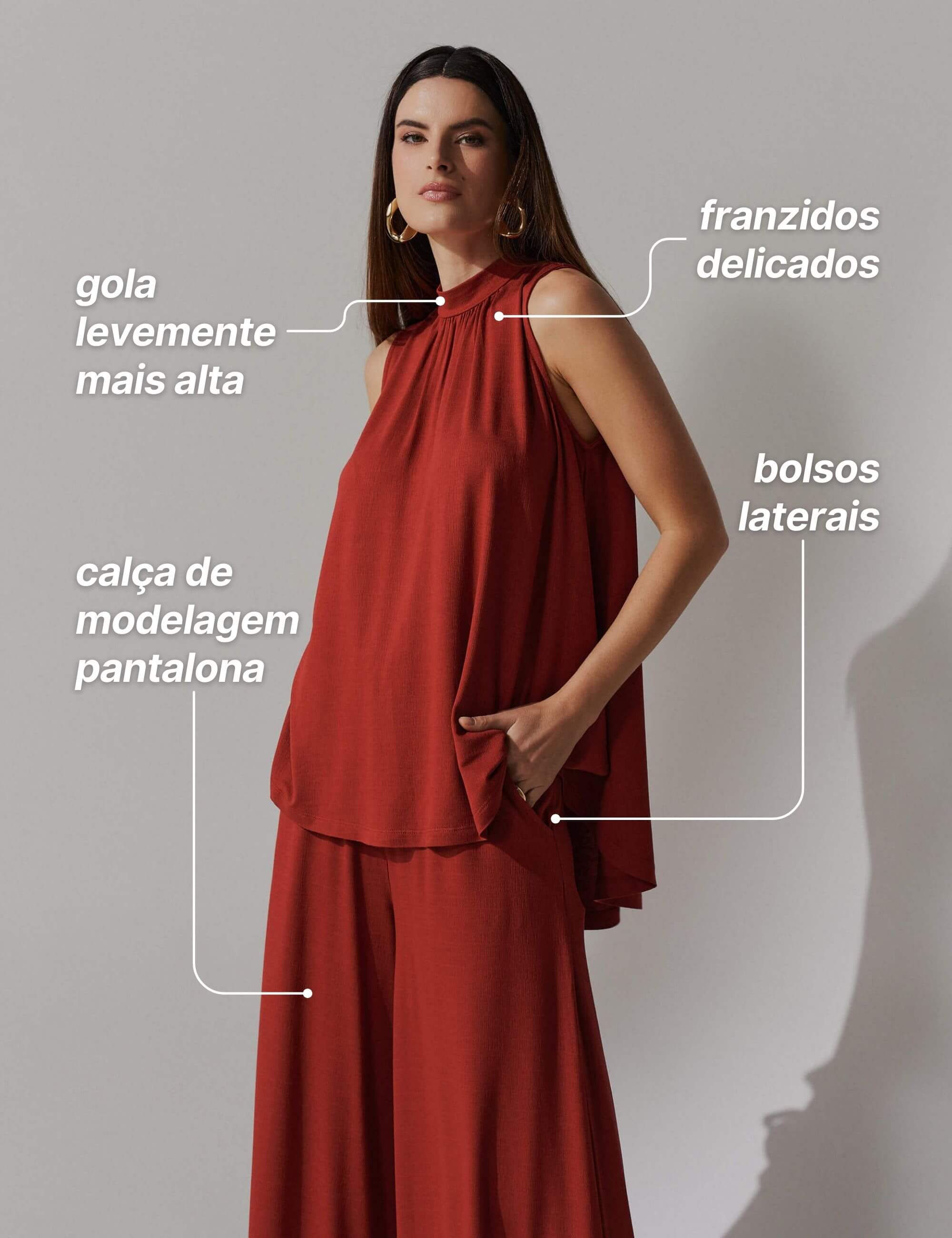 Conjunto Vicenza Teodora Marrom Galápagos