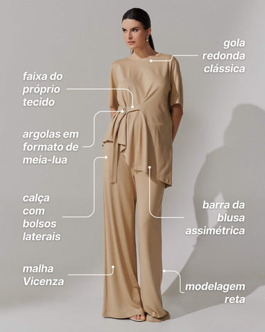 Conjunto Vicenza Tabina Bege MPB