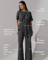 Conjunto Vicenza Tabina Mescla Escuro