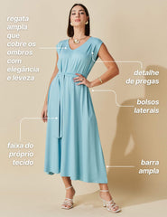 Vestido Vicenza Telma Azul Diálogo