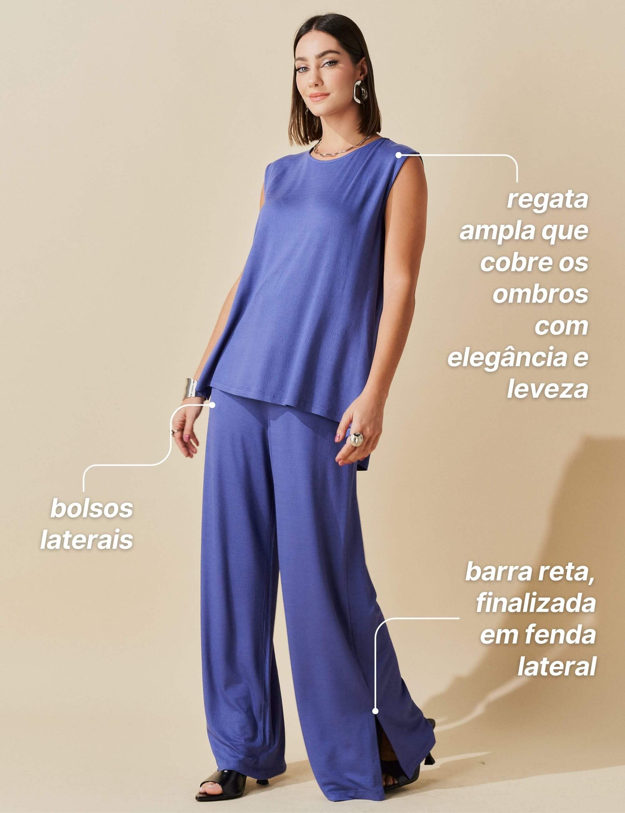 Conjunto  Vicenza Teresa Azul Conexão