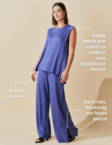 Conjunto  Vicenza Teresa Azul Conexão