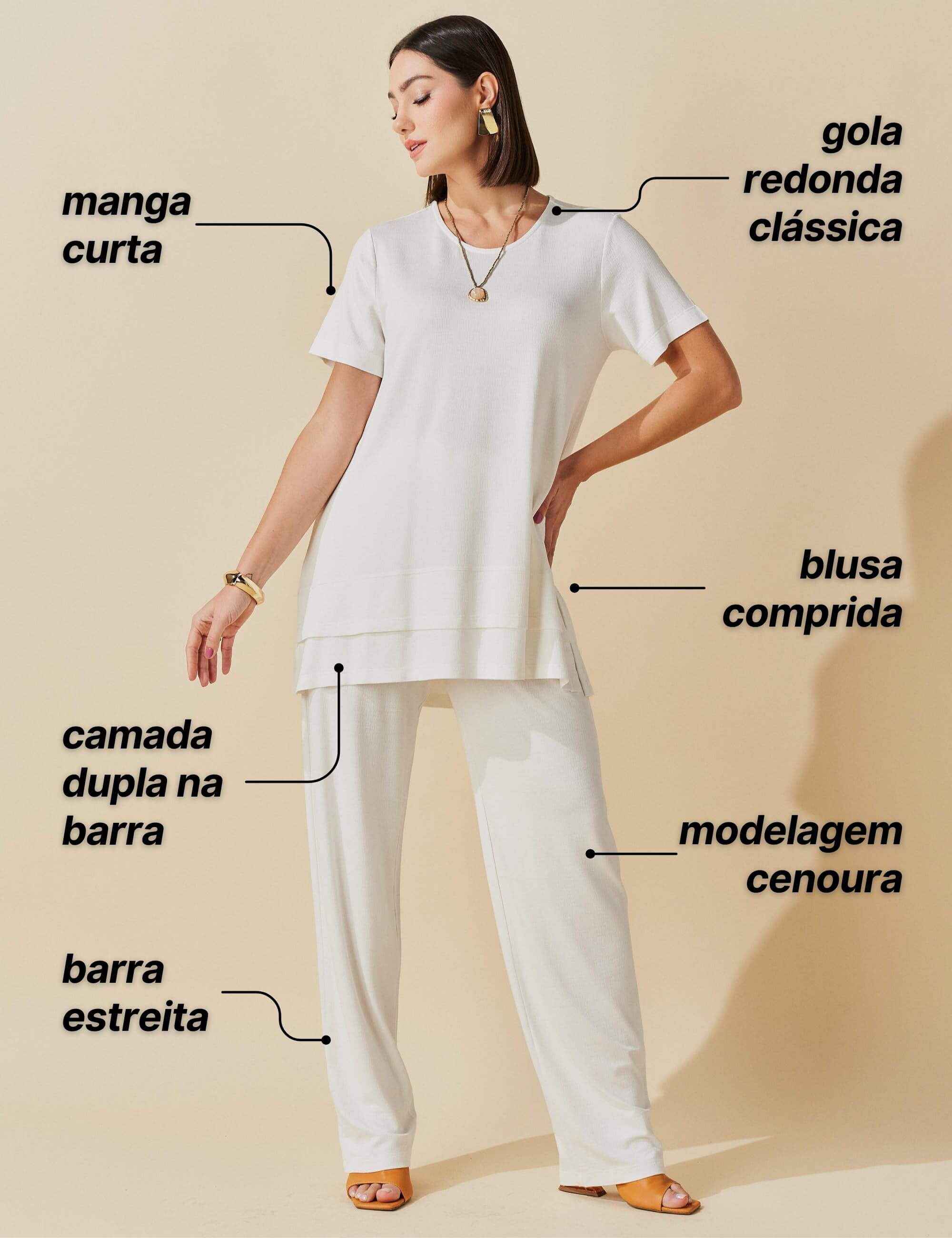 Conjunto Vicenza Tici Off White