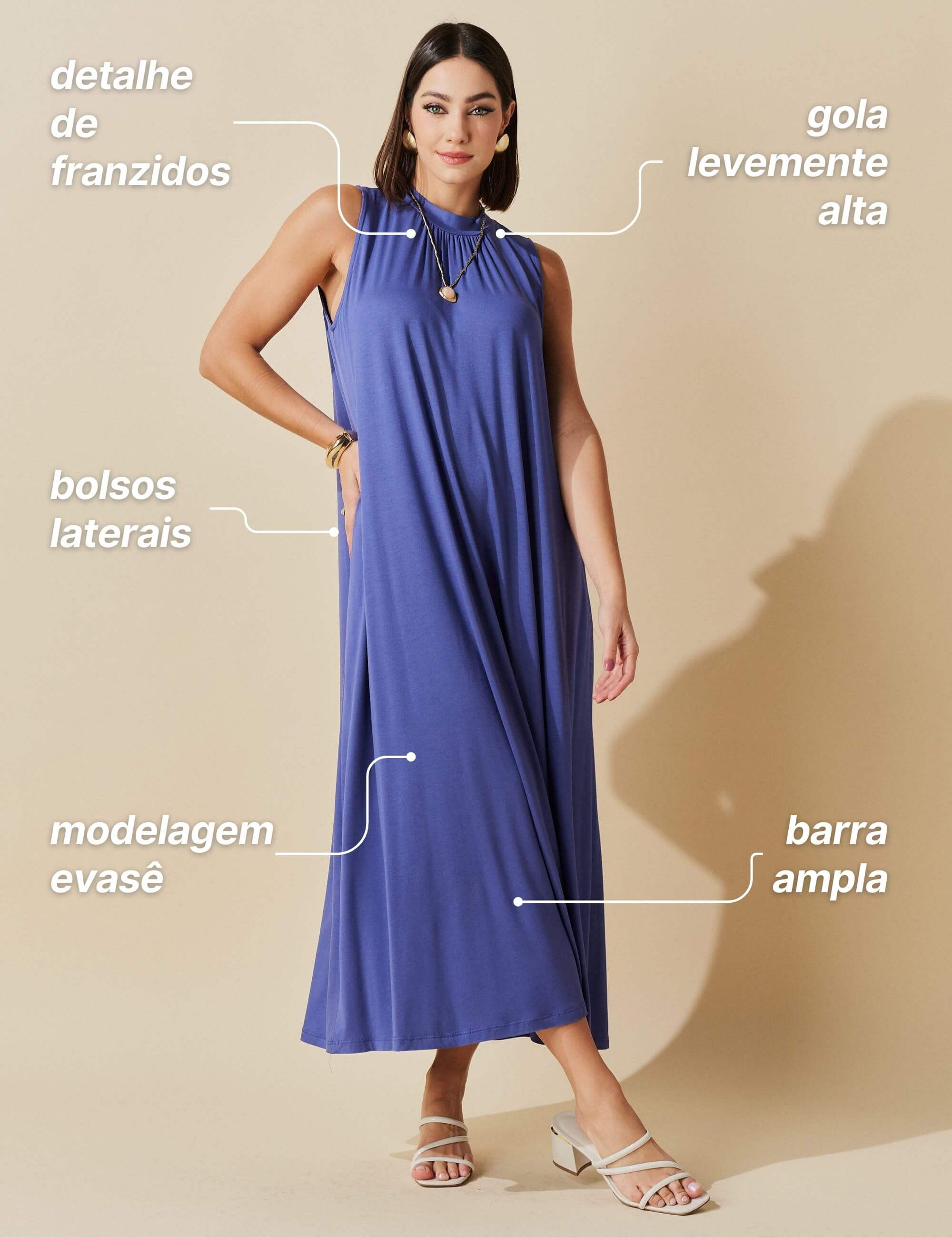 Vestido Tacita Azul Conexão