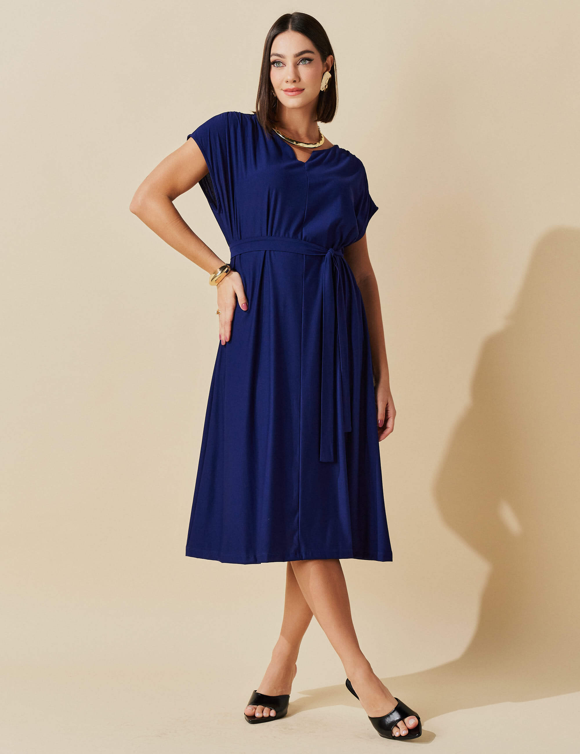 Vestido Marbella Thais Azul Profundo