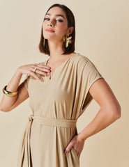 Vestido Marbella Thais Bege MPB