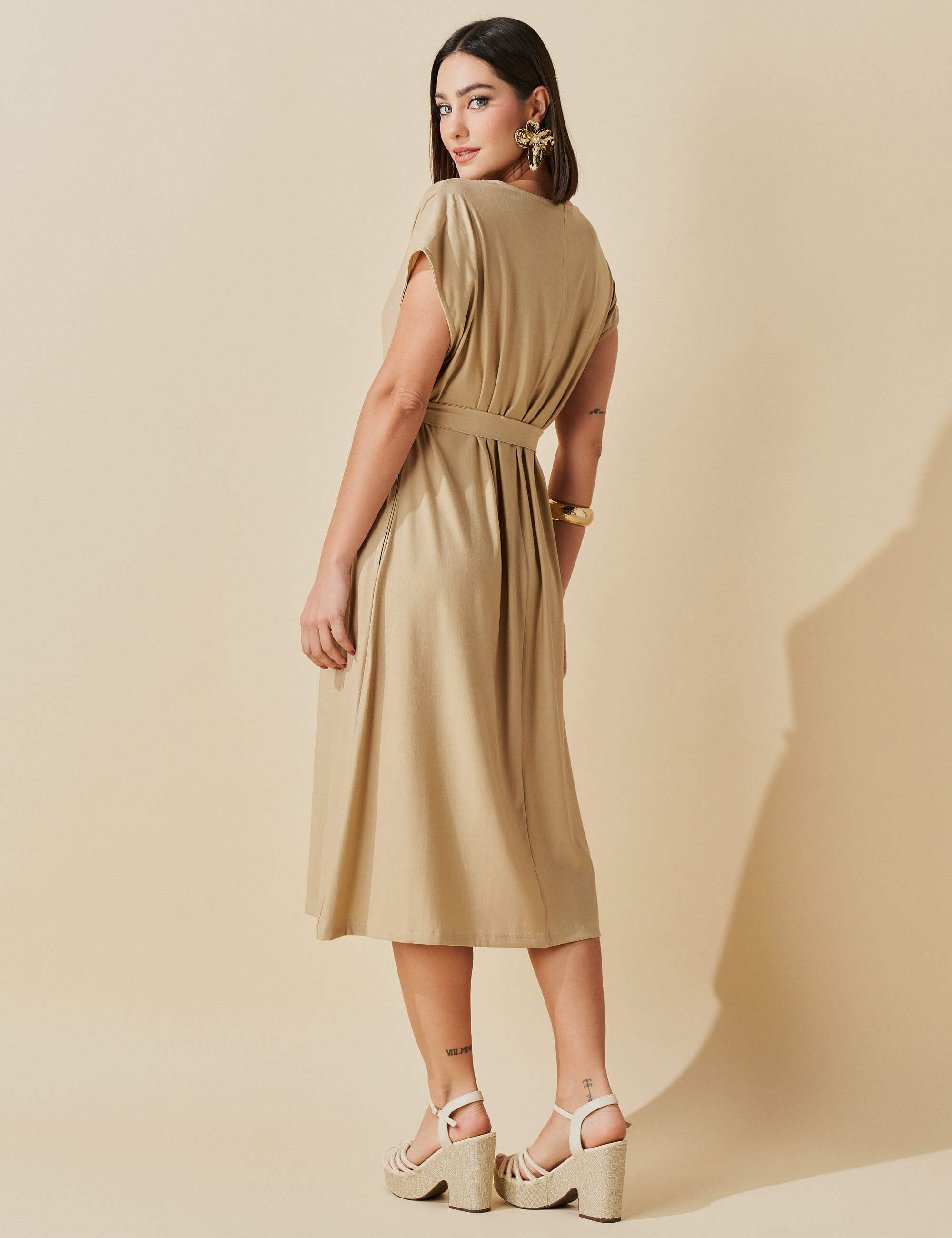 Vestido Marbella Thais Bege MPB