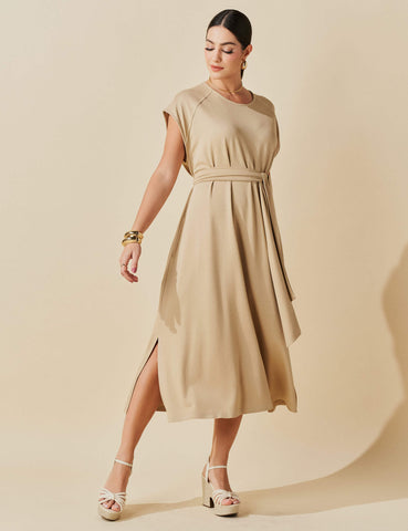 Vestido Vicenza Tuane Bege MPB