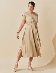 Vestido Vicenza Tuane Bege MPB