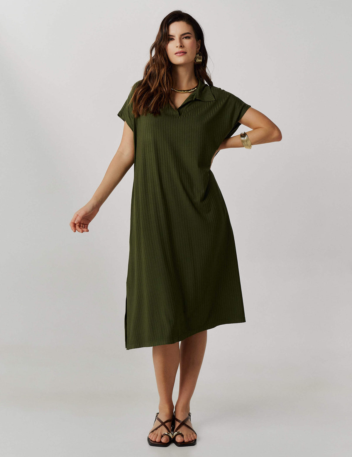 Vestido Canelado Vitoria Verde Country