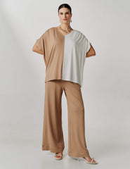 Conjunto Vicenza Valentina Bege/ Off White